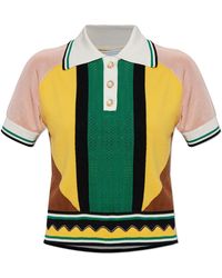 Casablancabrand - Polo Shirt With Color-Block Design - Lyst