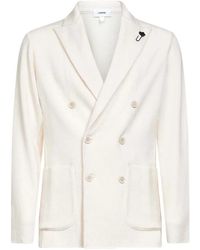 Lardini - Double-Breasted Virgin Wool Blazer - Lyst