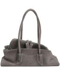 The Attico - La Passeggiata Small Suede Shoulder Bag - Lyst