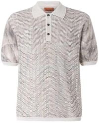 Missoni - Open-Knit Cotton And Viscose Polo Shirt - Lyst