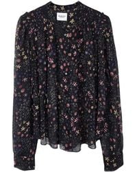 Isabel Marant - Floral-Print Silk-Blend Blouse - Lyst