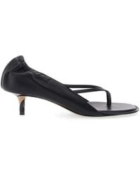 Jacquemus - Gathered Leather Sandals - Lyst