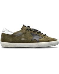 Golden Goose - Distressed Metallic Accents Suede Low-Top Sneakers - Lyst