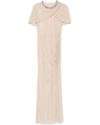 Self-Portrait - Draped Maxi Dress With Embellishment - Lyst