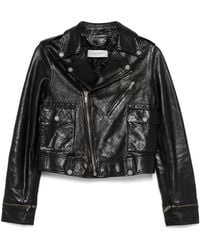 Golden Goose - Leather Biker Jacket - Lyst