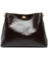 Dolce & Gabbana - Dolce & Gabbana Shoulder Bag With Logo Plaque - Lyst