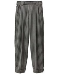 Versace - Striped Pleated Trousers - Lyst