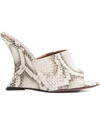Paris Texas - Nina Snakeskin Sandals - Lyst