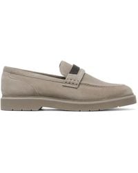 Brunello Cucinelli - Crystal-Embellished Penny Loafer Light - Lyst