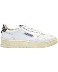Autry - Medalist Low Hj04 Leather/Printed Suede/Logo/Lavagna - Lyst