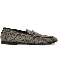 Dolce & Gabbana - Slippers Con Placca Logo - Lyst