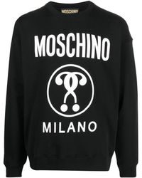 Moschino - Organic Cotton Sweatshirt With Logo Print - Lyst