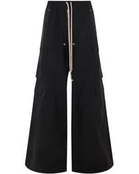 Rick Owens - Relaxed Fit Shorts With Elasticated Drawstring And Cargo Pockets - Lyst