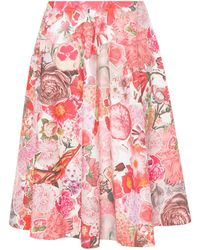 Marni - Midi Skirt With Floral Print - Lyst