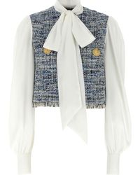 Balmain - Tweed Shirt - Lyst