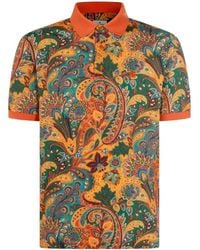 Etro - Paisley Print Polo - Lyst