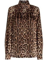 Dolce & Gabbana - Dolce & Gabbana Leopard Print Shirt - Lyst