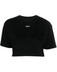 Off-White c/o Virgil Abloh - Cropped T-Shirt With Logo - Lyst