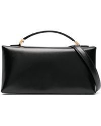 Marni - Leather Tote Bag With Prisma Logo - Lyst
