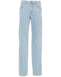 Mugler - Jeans With Stitching Detail - Lyst