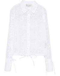Tory Burch - Floral Broderie Anglaise Shirt - Lyst