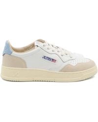 Autry - Leather And Suede Upper Sneakers With Padded Collar - Lyst
