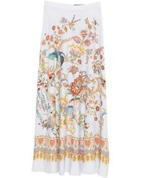 Etro - Long Floral Semi Circle Skirt - Lyst