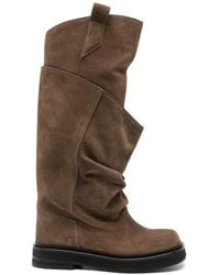 The Attico - Robin Promenade Knee-High Suede Boots - Lyst