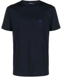 Versace - T-Shirt With Medusa Embroidery - Lyst