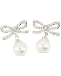 Self-Portrait - Bow Drop Earrings - Lyst