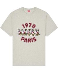 KENZO - Loose-Fitting Cotton T-Shirt With Wild Tiger" Embroidery - Lyst