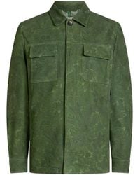 Etro - Suede Jacket With Floral Paisley Pattern - Lyst