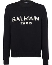 Balmain - Pullover Con Logo Jacquard - Lyst