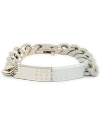 MM6 by Maison Martin Margiela - Minimal Logo Id Tag Bracelet - Lyst