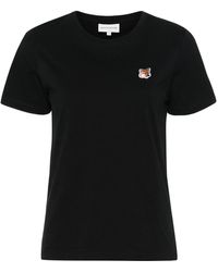 Maison Kitsuné - T-Shirt Con Applicazione Fox - Lyst