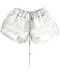 Rick Owens - Mist-Colored Drawstring Shorts - Lyst