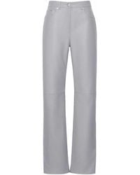 Sportmax - 5-Pocket Leather And Suede Trousers – Medium - Lyst