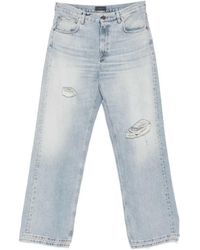 Haikure - Wide-Leg Jeans With A Distressed Finish - Lyst