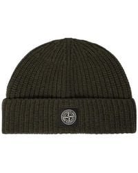 Stone Island - Logo-Patch Beanie - Lyst