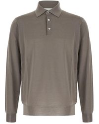 Lardini - Long-Sleeved Knit Polo - Lyst