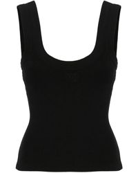 Alexander Wang - Tank Top With Embossed Logo - Lyst