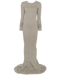 Rick Owens - Long-Sleeved Maxi Dress With Exposed Stitching - Lyst