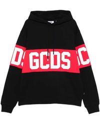 Gcds - Striped Hoodie With Logo - Lyst