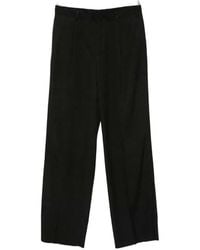 Lardini - Wide-Leg Trousers With Pressed Pleats - Lyst
