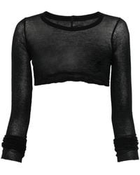 Rick Owens - Hollywood Ls Crop T-Shirt - Lyst