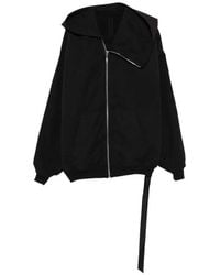 Rick Owens - Hooded Mountain Jacket With Asymmetric Zip - Lyst