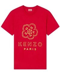 KENZO - Slim-Fit Cotton T-Shirt With Embroidered "Boke Flower" - Lyst