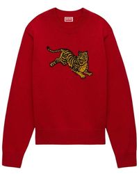 KENZO - Jumping Tiger' Cotton-Wool Blend Sweater - Lyst