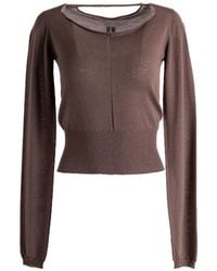 Rick Owens - Cut-Out Detail Sweater - Lyst