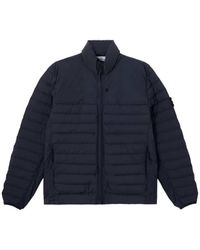 Stone Island - Quilted Jacket With Logo Patch - Lyst